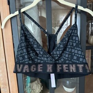 Savage x Fenty Forever savage bralette glitter logo unlined modal vneck